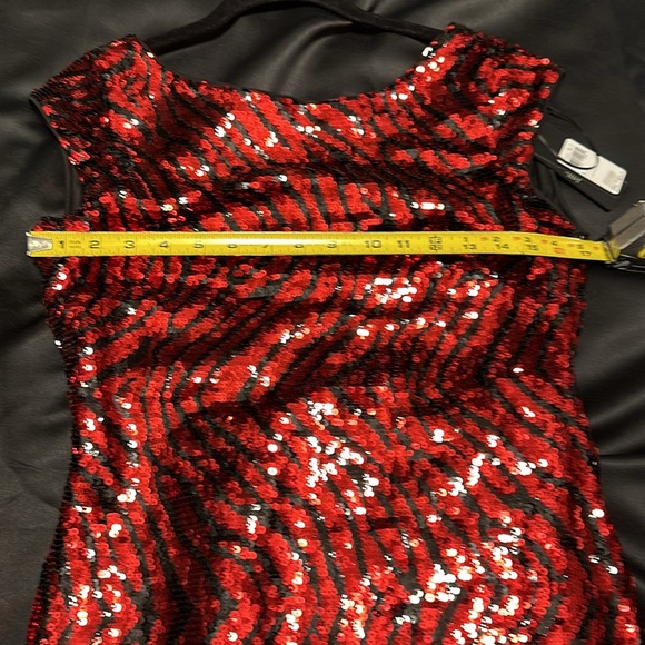 Guess Red & Black Sequence Dress NWT - Picture 6 of 9